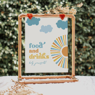 Sinal de Comida e Bebidas por Sun impressas