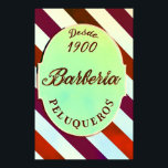 sinal de compro de barbeiro psicodélico Impressão<br><div class="desc">Eu tirei esta fotografia de uma placa de compro de barbeiro vintage em Barcelona. Eu brinquei com ele e aplicei efeitos digitais para dar a ele um olhar retrô ainda mais antigo.</div>