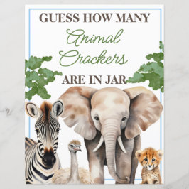 Sinal de Craqueador Animal Safari Selvagem