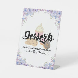 Sinal de Desserts de Casamento