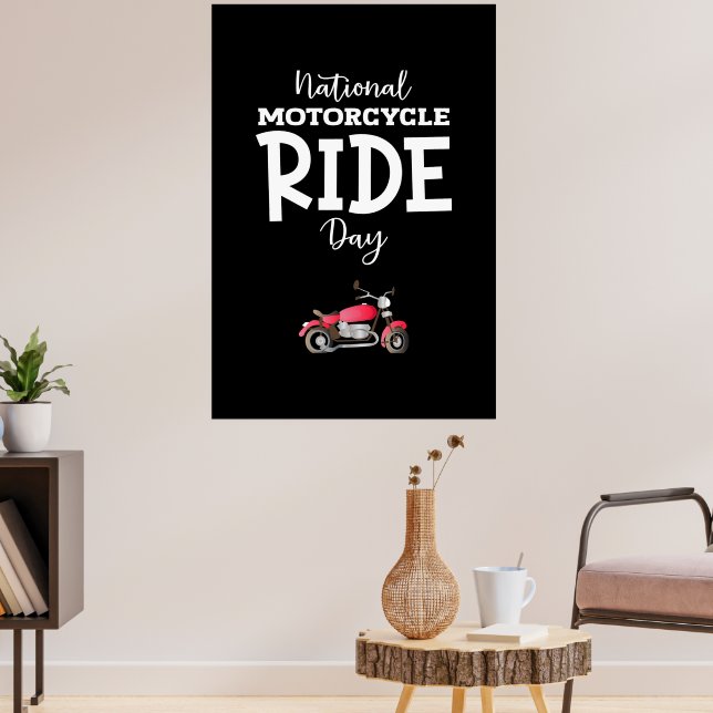 Sinal de Dia de Motocicleta Nacional poster (Sala de Estar 3)