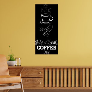 Sinal de Dia Internacional do Café Poster