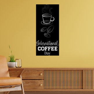 Sinal de Dia Internacional do Café Poster