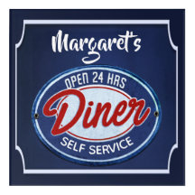 Sinal de Diner Acrílico