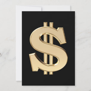 sinal de dólar 3D
