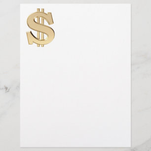 sinal de dólar 3D