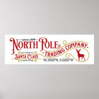 Sinal de empresa polo norte-cônico poster