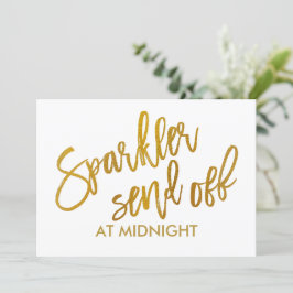 Sinal de Envio do Sparkler 5X7 - Pincel Script Gol