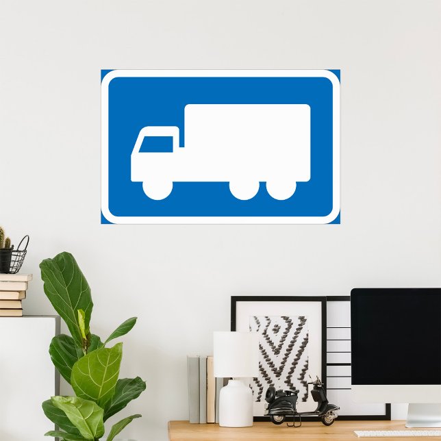 Sinal de estrada de caminhões Poster (Criador carregado)