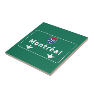 Sinal de estrada de Montreal, Canadá
