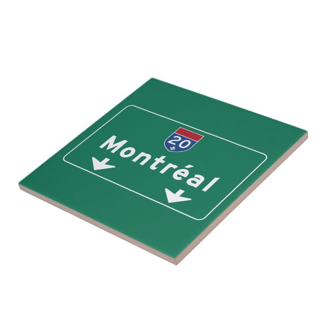 Sinal de estrada de Montreal, Canadá (Lateral)