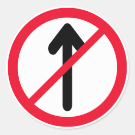 Sinal de estrada sem entrada | Adesivos redondos c