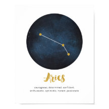Sinal de estrela Aries impressão