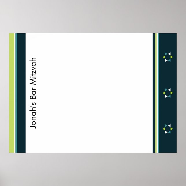 Sinal de estrela moderno no Poster (Frente)