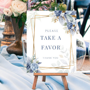 Sinal de Favor Bridal Azul Poster