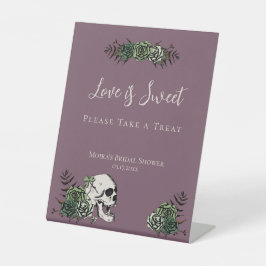 Sinal de Favor de Noivado de Caveiras Rosas Roxas 