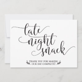 Sinal de Favor dos Snacks Noturnos Tardios