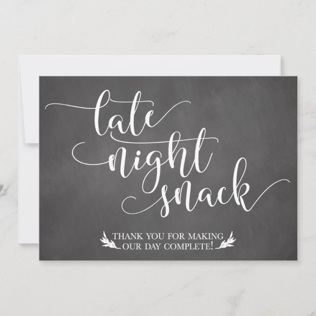 Sinal de Favor dos Snacks Noturnos Tardios (Frente)