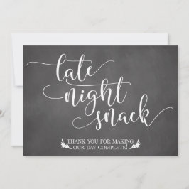 Sinal de Favor dos Snacks Noturnos Tardios