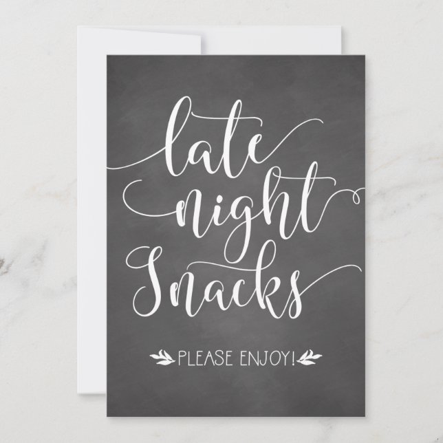 Sinal de Favor dos Snacks Noturnos Tardios (Frente)