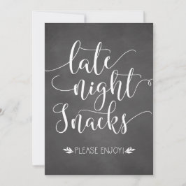 Sinal de Favor dos Snacks Noturnos Tardios