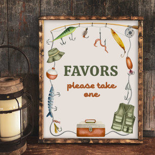 Sinal de Favoritos de Pesca 8x10 Polegadas