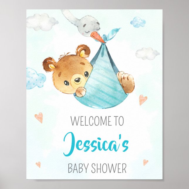 Sinal de festa de boas-vindas de Stort poster (Frente)