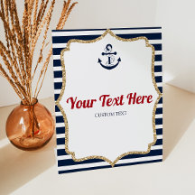 Sinal de Festa de Mesa de Texto Personalizada da Â