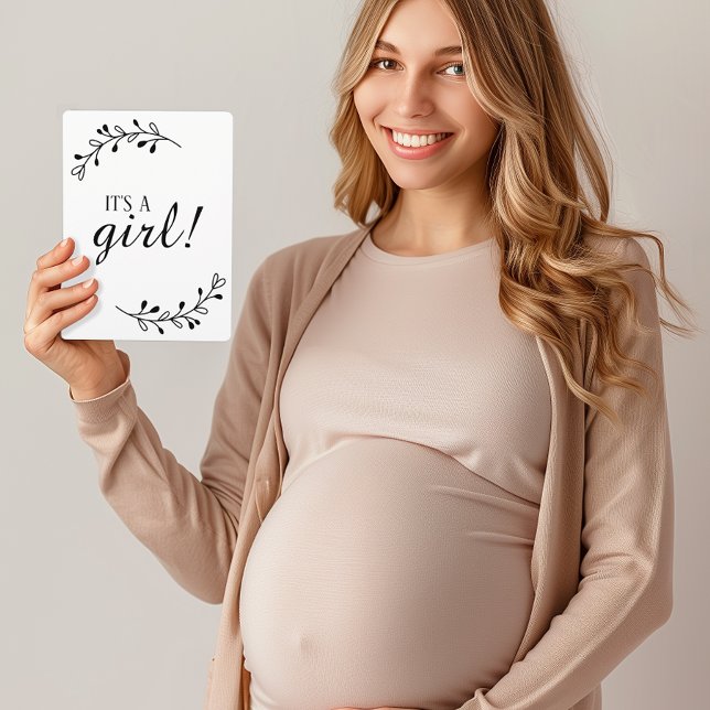 Sinal de Foto de Gênero na Gravidez Preta e Branco (Criador carregado)