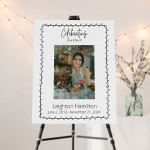 Sinal de Foto Simples Folha Funeral