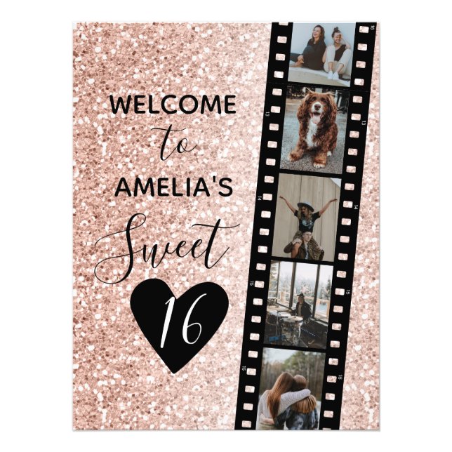 Sinal de Fotografia de Boas-vindas do Aniversário  (Frente)