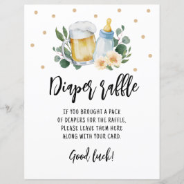 Sinal de fralda Raffle Game Baby is Breaking Green