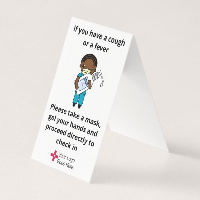 Sinal de Gel e Máscara do Office Clínico (Frente)