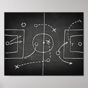 Sinal de giz de futebol Impressão