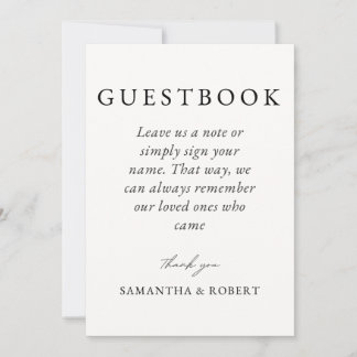 Sinal de Guestbook de Casamento