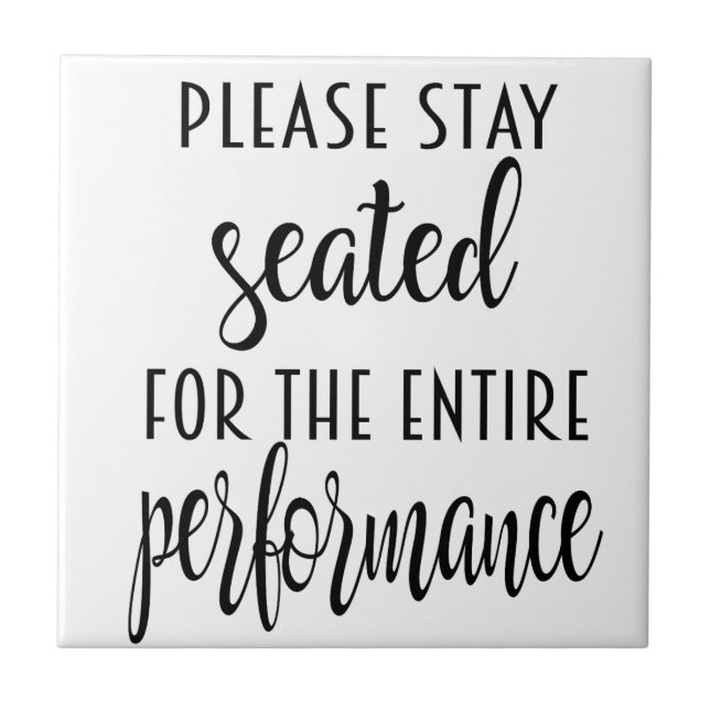 Sinal de Humor em Banheiro, Azulejo de Humor Cerâm (Frente)