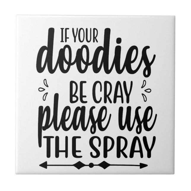 Sinal de Humor em Banheiro, Azulejo de Humor Cerâm (Frente)