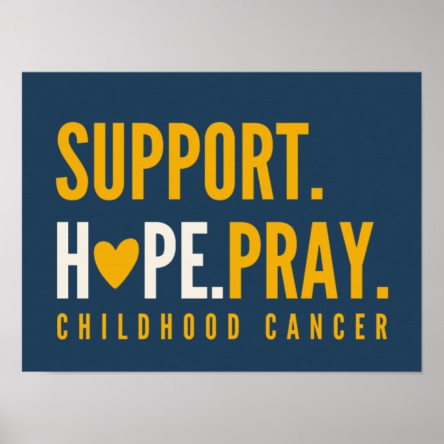 sinal de Impressão de esperança de suporte ao canc (Frente)