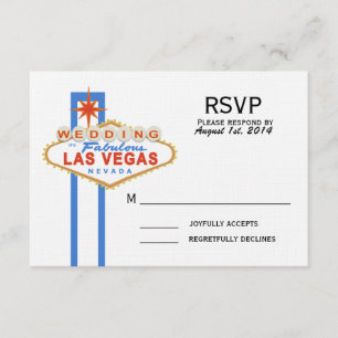 Sinal de Las Vegas - Cartão de Resposta de Casamen