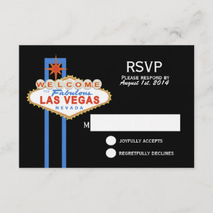 Sinal de Las Vegas - Cartão de Resposta de Casamen