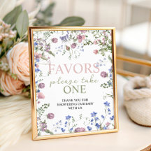 Sinal de Lembrancinhas de Chuvinha de Bebê com Flo