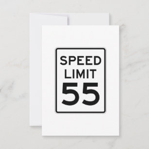 Sinal de limite de velocidade 55 MPH