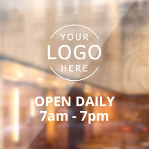 Sinal de Loja com Logotipo Próprio Aberto Diariame