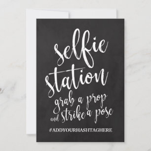 Sinal de Loja de Selfie em Quadro Negro Acessível