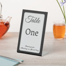 Sinal de lugar de mesa de casamento personalizável