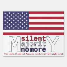 Sinal de Maioria Silenciosa da Bandeira Americana 