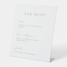 Sinal de menu de Bar Elegância simples