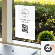 Sinal de Menu de Lista de Preços de Código QR Scan