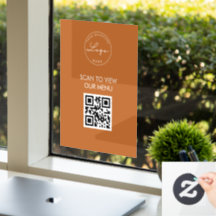 Sinal de Menu de Lista de Preços de QR Code para E
