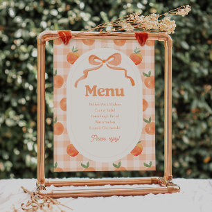Sinal de menu de Pessegueira 8x10 polegadas